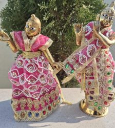 Buy Pure Radha Krishna Brass Murti Dress for 19cm Idol