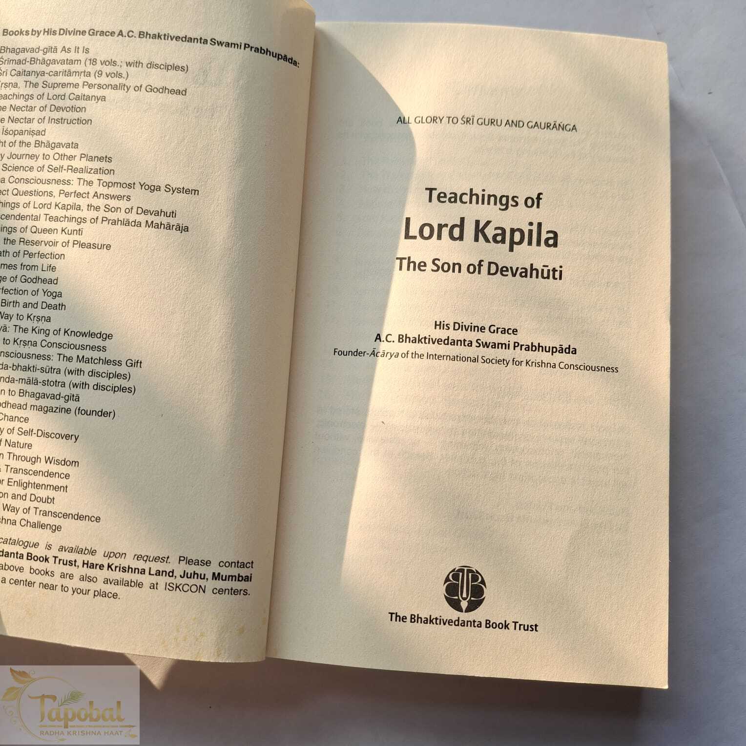 Teachings of Lord Kapila, the Son of Devahuti